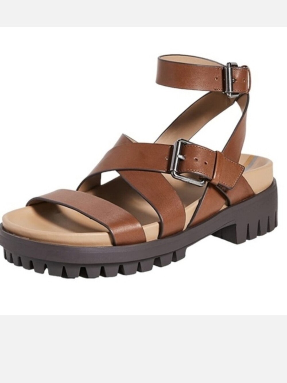Sam Edelman Eleanora Lug Sole Leather Ankle Strap Sandal Size 6M